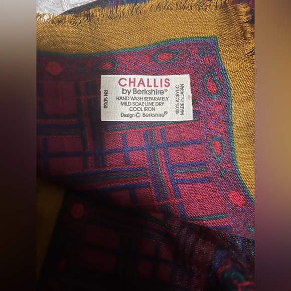 Challis by Berkshire 100% Acrylic Paisley Raw Hem Scarf - Picture 5 of 5